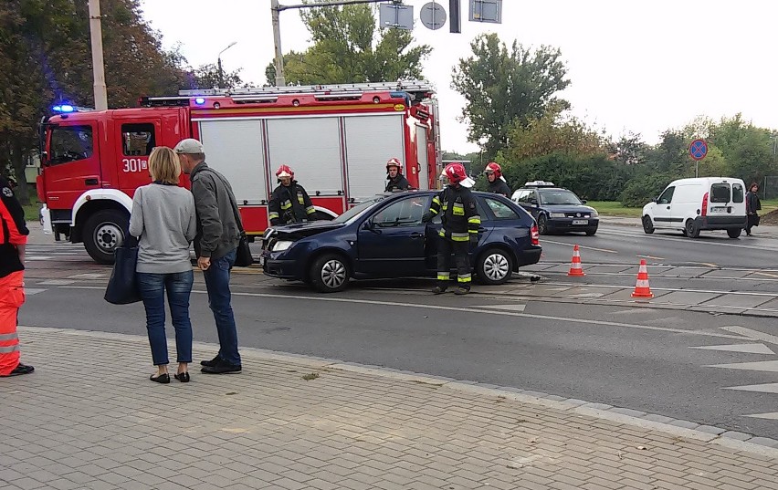 Wypadek na skrzyżowaniu Borowskiej i Glinianej