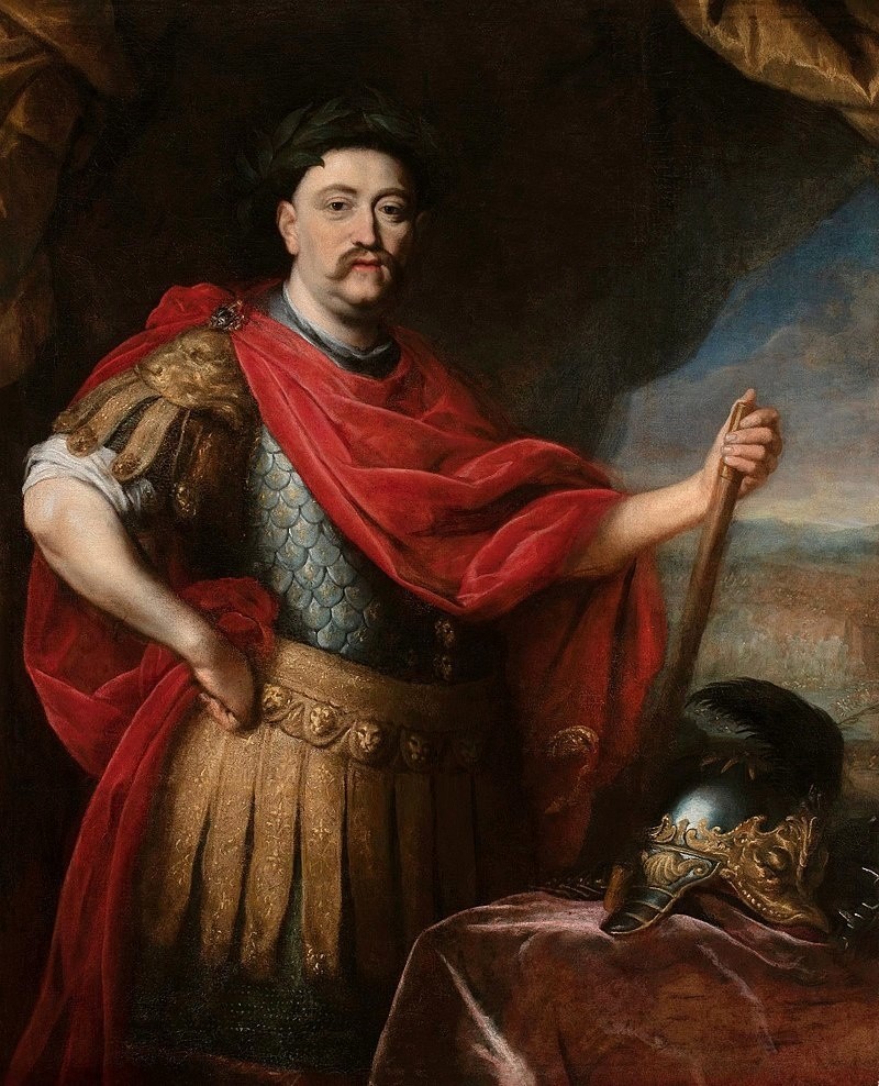 Jan III Sobieski, król Polski, w przerwie podróży Wisłą do...