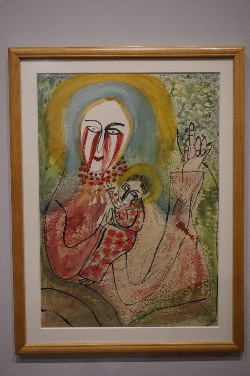 Maria Wnęk, obraz "Matka Boża Królowa Świata płacze",...