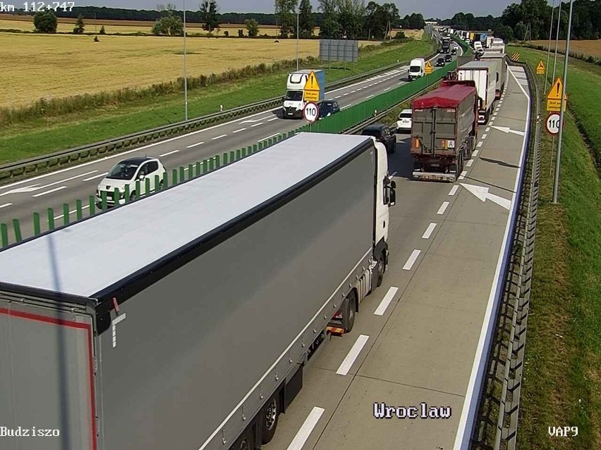 Korek na autostradzie A4, 16.07.2021