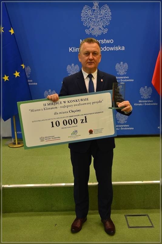 Gmina Chęciny doceniona przez ministerstwo nagrodą "Miasto z klimatem - Najlepszy zrealizowany projekt 2022 roku"