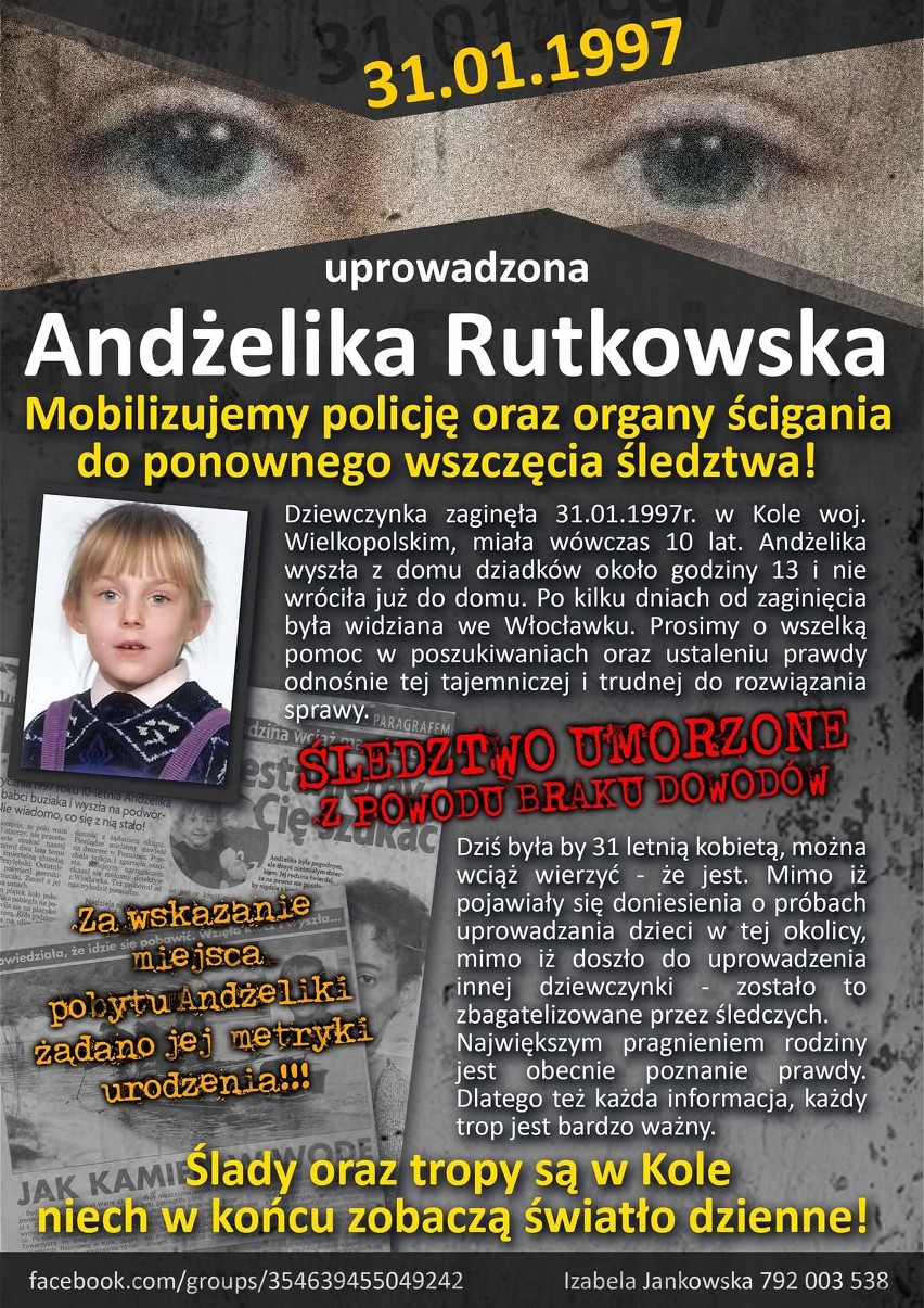 10-letnia Angelika Rutkowska z Koła zaginęła 31 stycznia...