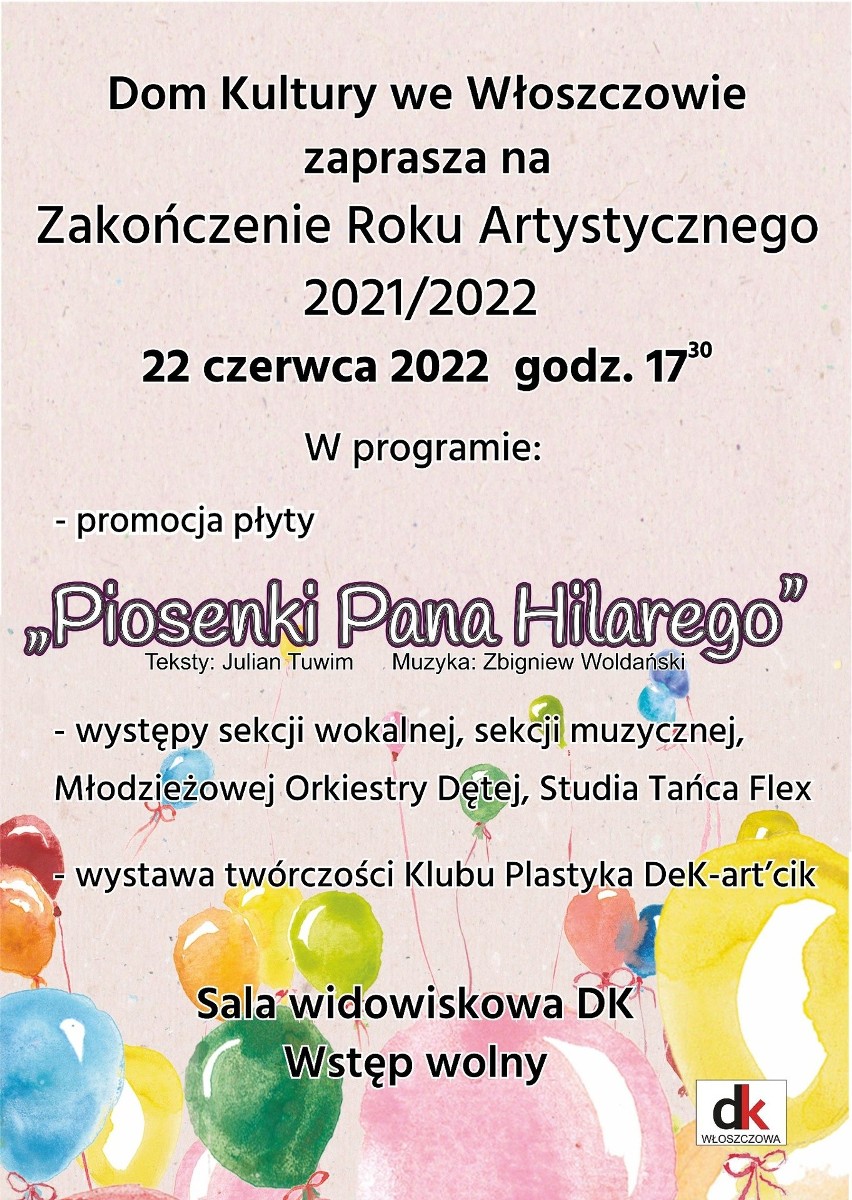 Koncert we Włoszczowie. Promocja płyty i zakończenie Roku Artystycznego Domu Kultury