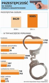 Zobacz, jakie przestępstwa popełniano najczęściej w 2011 r