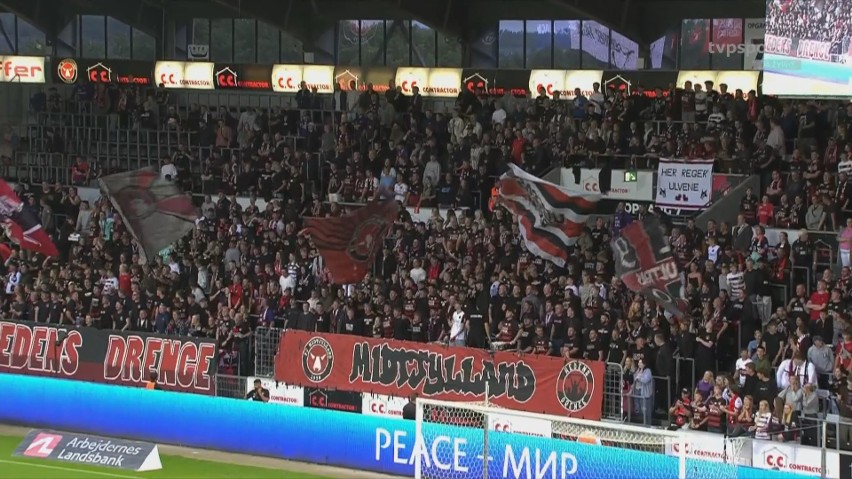 Kibice na meczu FC Midtjylland - Legia Warszawa