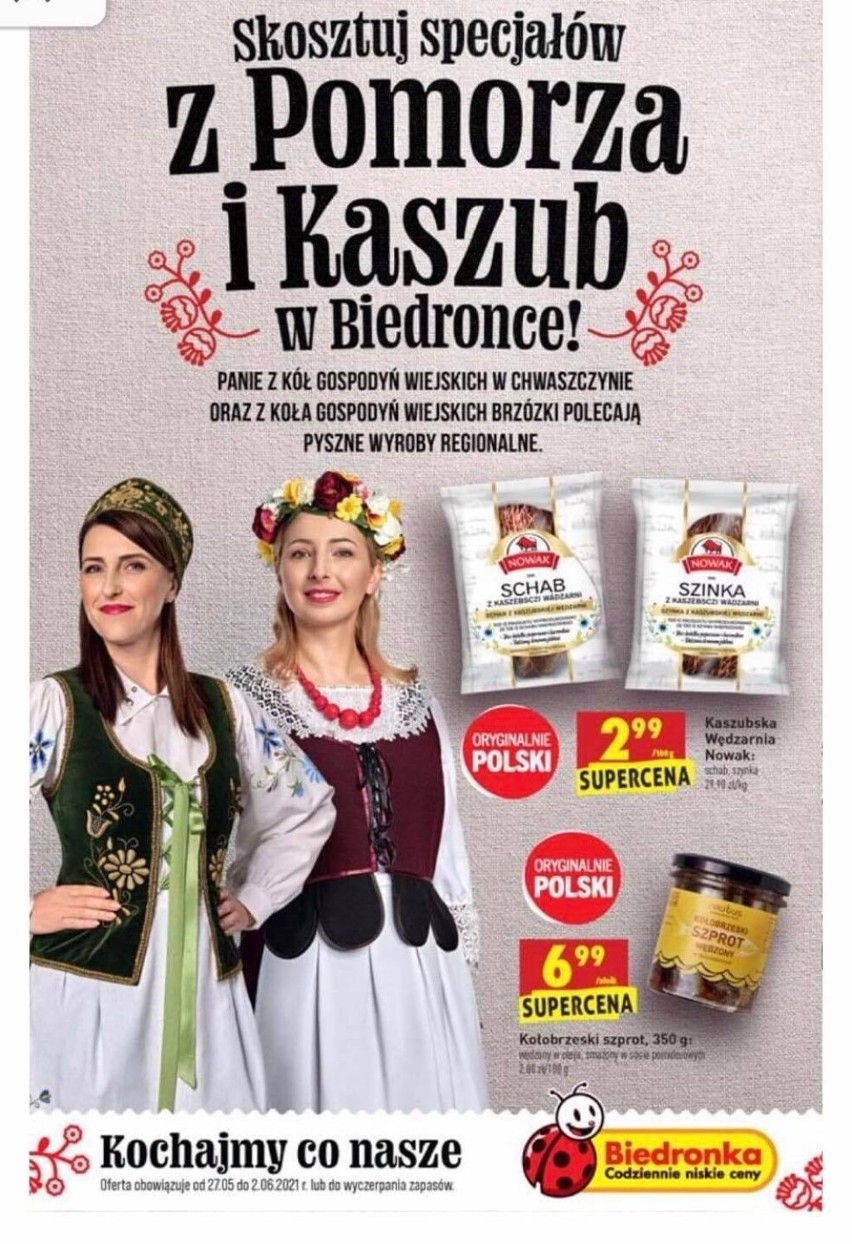 Niekaszubskie produkty w „specjałach z Kaszub”?  Kontrowersyjna kampania Biedronki pod nazwą "Bogaci w tradycje" 