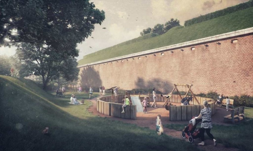 Kraków. Jak zmieni się otoczenie fortu Luneta Warszawska? Znamy plany inwestora [WIZUALIZACJE]