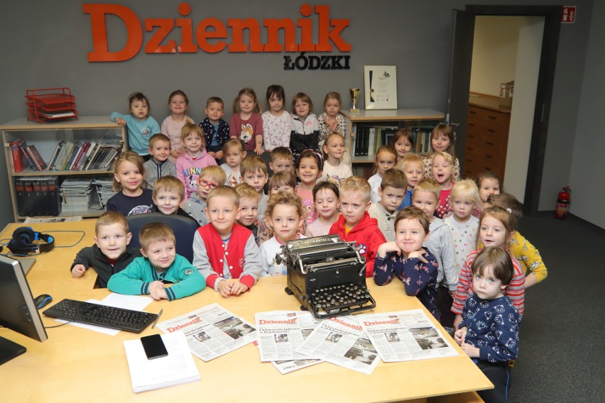 "Borowiki" i "Zajączki" z przedszkola nr 218 w Łodzi odwiedziły redakcje DŁ i EI