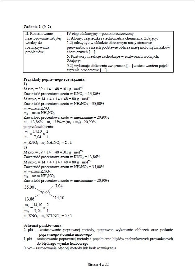 Próbna MATURA 2015 z chemii [ARKUSZ CKE, ODPOWIEDZI]