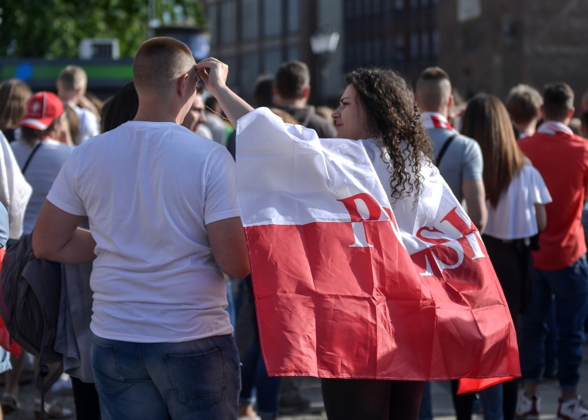 Strefa kibica w Gdańsku w czasie meczu Polska-Ukraina