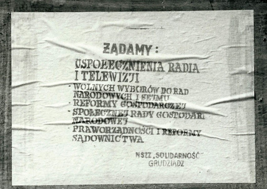 Zdjęcia z historii NSZZ "Solidarność" w Grudziądzu