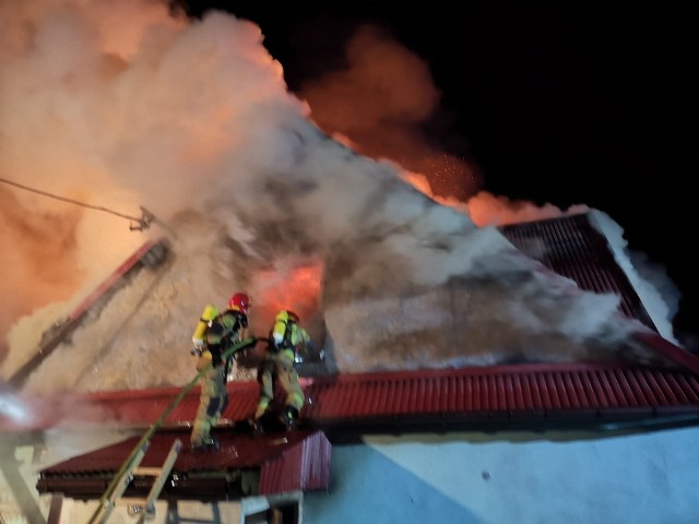 Pożar domu w Zawadce