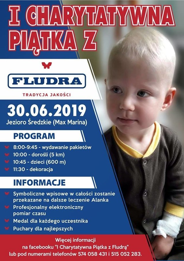 Piątka z Fludrą to wyjątkowy bieg, organizowany z myślą o 3-letnim Alanie