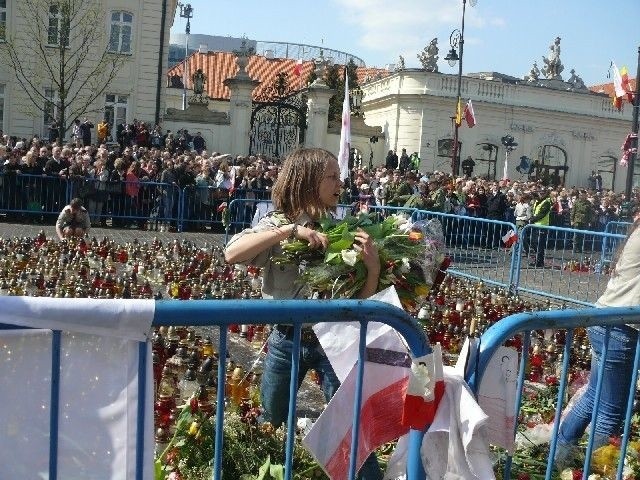 Na służbie przed Pałacem Prezydenckim.