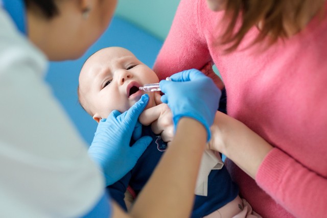 Program Szczepień Ochronnych 2021: Bezpłatne szczepienia przeciw rotawirusom będą realizowane szczepionką 3 dawkową. Pierwsza dawka podawana jest dziecku po ukończeniu 6 tygodnia życia. (Zdjęcie ilustracyjne).