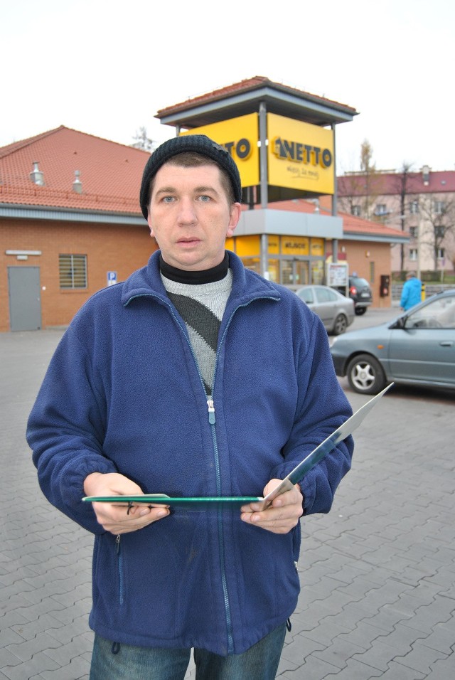 Paweł Drapczyński  od lutego nie może się doprosić 5 tys. zł należności za budowę sklepu Netto w Chrzanowie przy ul. Siennej