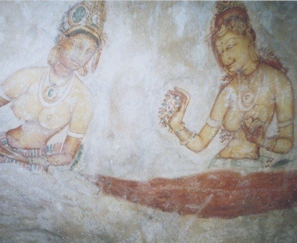 W ruinach Sigirya, twierdzy wykutej w skale, można podziwiać...