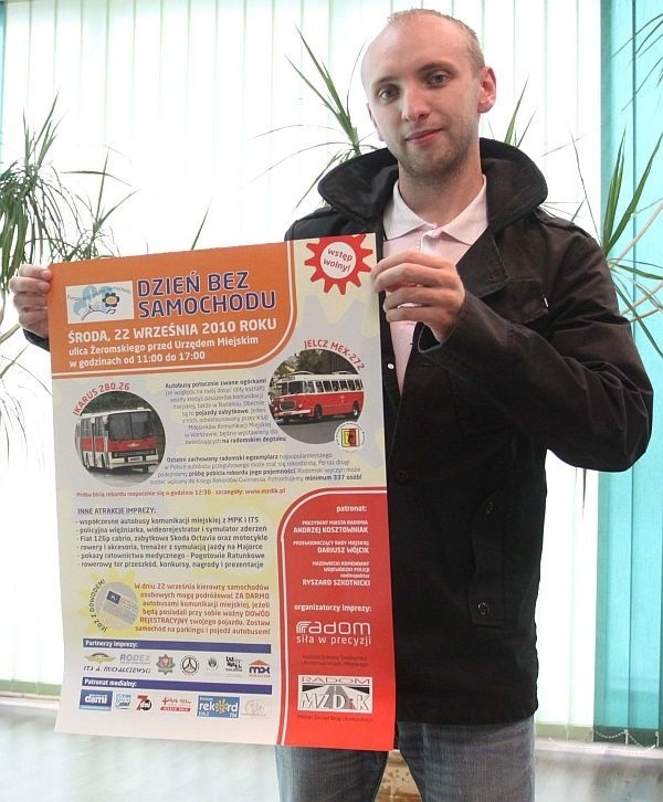 - Dzień bez Samochodu obchodzimy 22 wrzesnia, zapraszamy mieszkańców na festyn &#8211; mówi Bartosz Rutkowski, rzecznik prasowy Miejskiego Zarządu Dróg i Komunikacji w Radomiu.