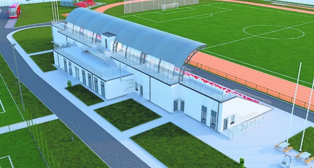 Na stadionie miejskim w Białobrzegach będzie budowana nowa, częściowo zadaszona trybuna. W budynku będzie miejsce na szatnie i zaplecze sportowe i techniczne oraz biura.