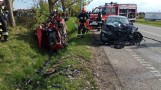 Śmiertelny wypadek w Swarzewie 1.05.2018. Kraksa czterech samochodów, jedna osoba nie żyje [zdjęcia]