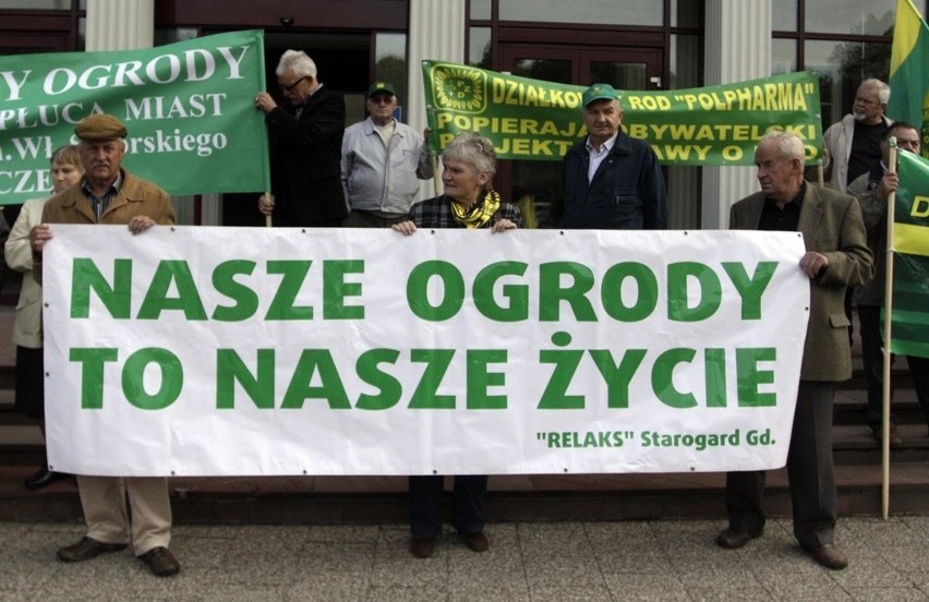 Protest działkowców w Gdańsku [20.09.2013]