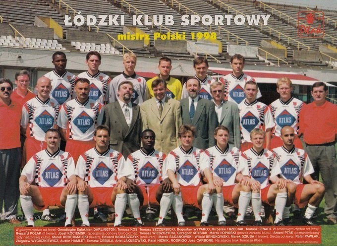 Piłkarze ŁKS - mistrz Polski 1998