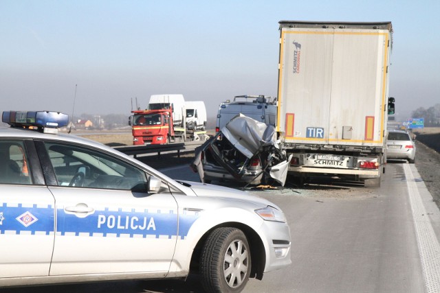 Na węźle Wrocław Południe autostrady A4 doszło do wypadku