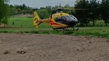 Mikołów: Lądowanie śmigłowca LPR na ul. Czereśniowej. Ratowano dwuletnie dziecko