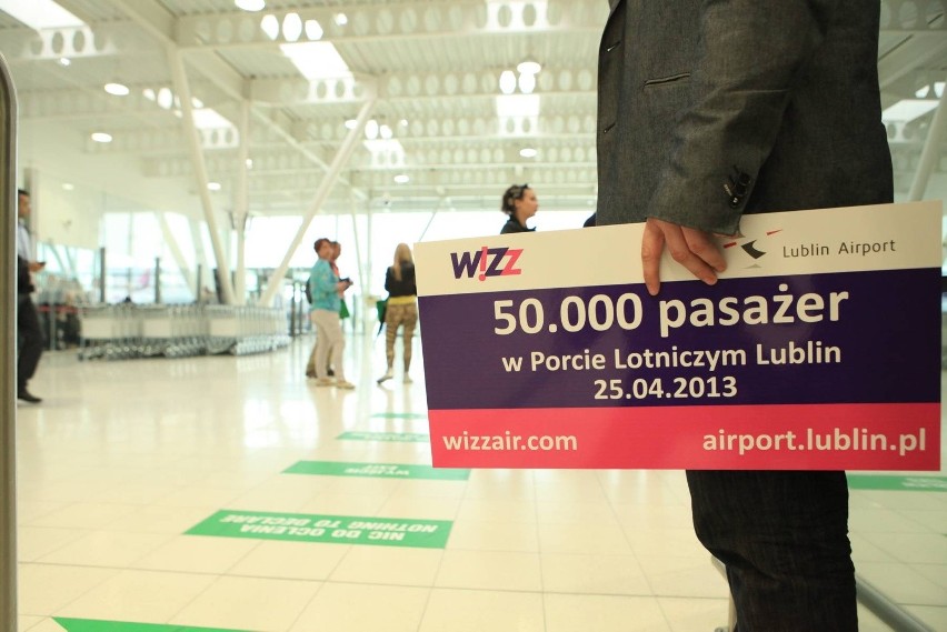 Na lotnisku Lublin wylądował 50-tysięczny pasażer