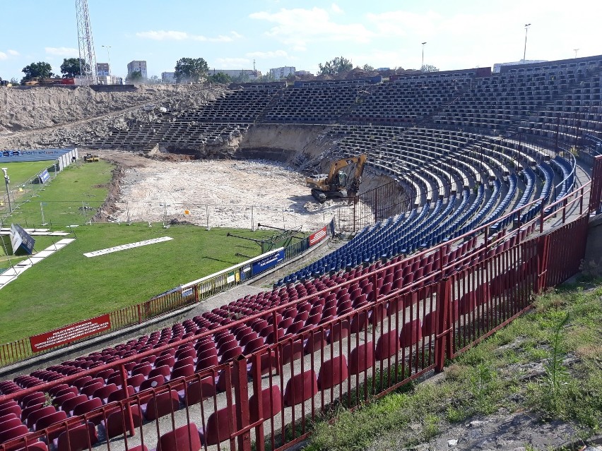 Budowa nowego stadionu Pogoni Szczecin - stan na 18 czerwca.