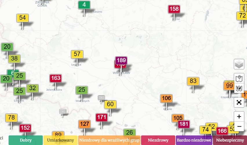 Smog dusi Wrocław. W piątek gorzej tylko w Kirgistanie i Pakistanie