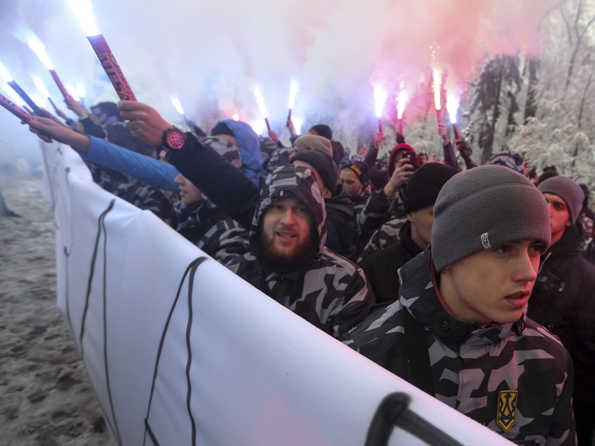 Demonstracja Korpusu Narodowego w Kijowie