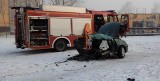 Koszmarny wypadek w Sosnowcu Zagórzu. Samochód rozpadł się na dwie części [ZDJĘCIA]