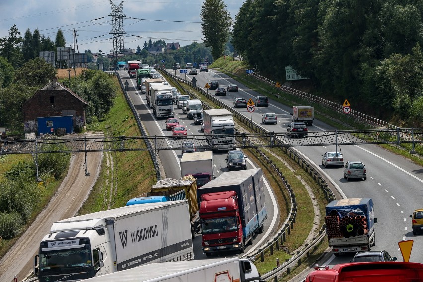 Obecna zakopianka pomiędzy Krakowem a Myślenicami