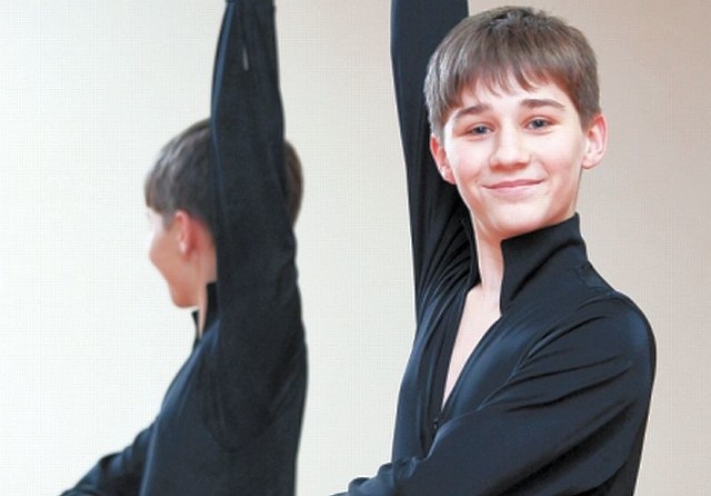 Marcin Bartyś, tancerz z białostockiego klubu "Kadryl&#8221;, stypendium przeznaczył m.in. na indywidualne lekcje tańca