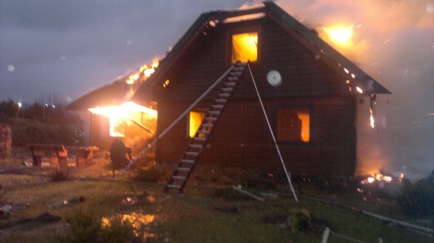 Pożar domu w Salinku