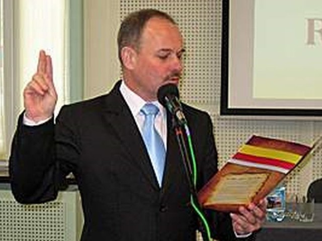 Burmistrz Stanisław Małachwiej.