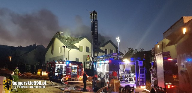 Pożar domu w Mostach 11.07.2021