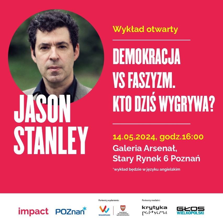 Amerykański profesor Jason Stanley wygłosi w Poznaniu...