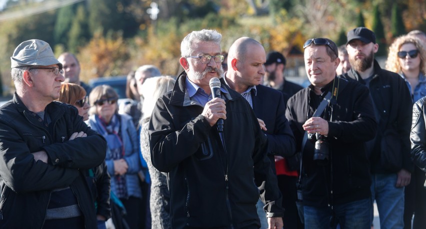 Tak wyglądał protest mieszkańców Frysztaka przeciwko budowie...