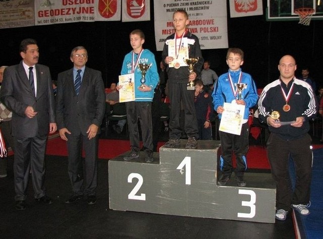 Karol Czegus na trzecim stopniu podium. Zawodnik Czarnych bardzo dobrze spisał się na zawodach w Kraśniku.