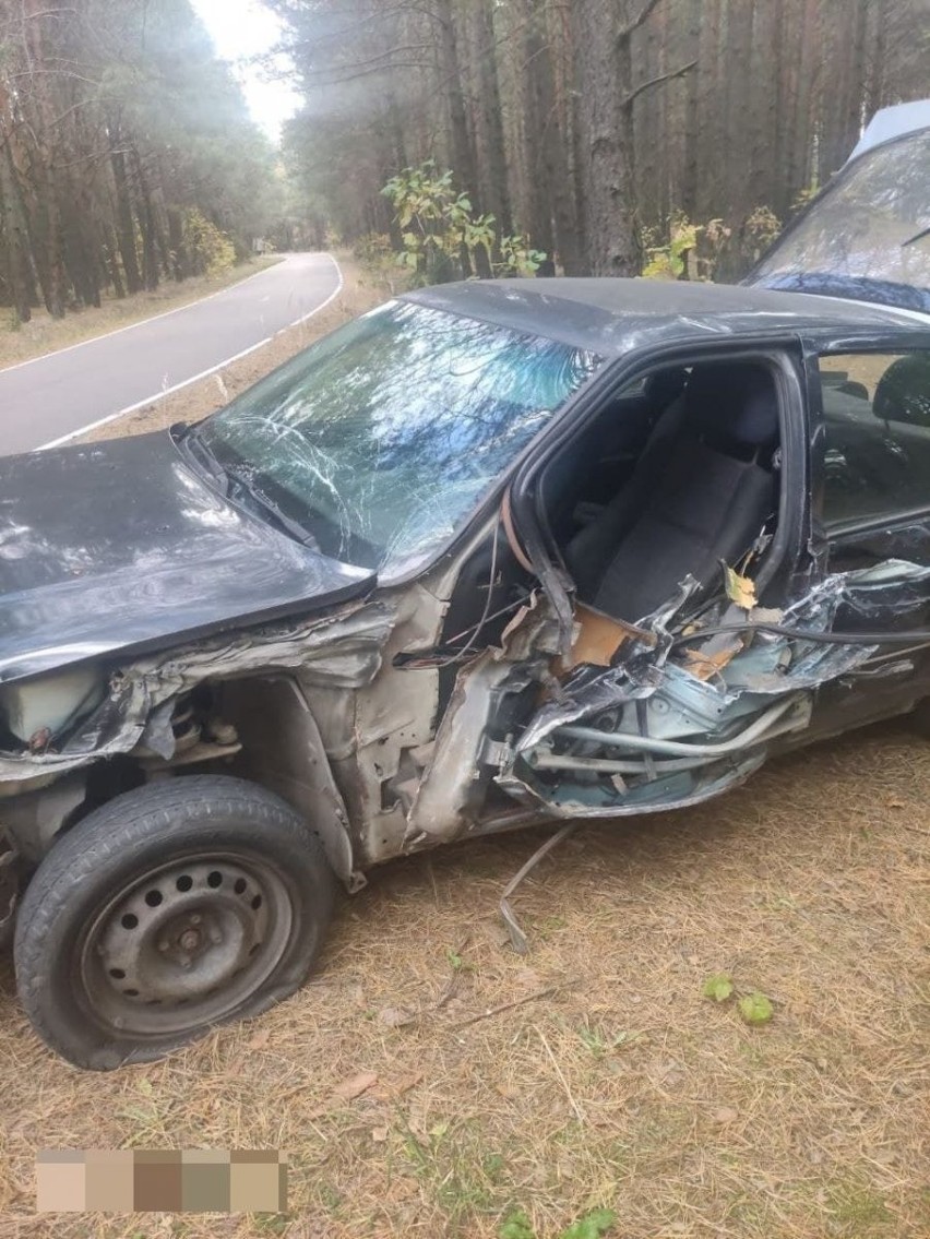 Pijany kierowca spowodował kolizję na trasie Michałowo - Grądy. Chciał się "dogadać". Potem uciekł do lasu. 18.10.2021