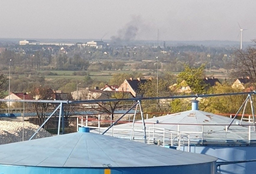 Pożar na terenie firmy utylizacyjnej w Paterku obok Nakła...
