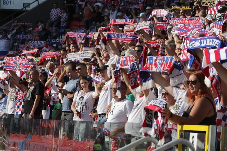 26.07.2019. Kibice na meczu Górnik Zabrze - Zagłębie Lubin....