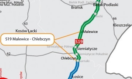 Odcinek S19 Malewice - Chlebczyn to najbardziej na południe...