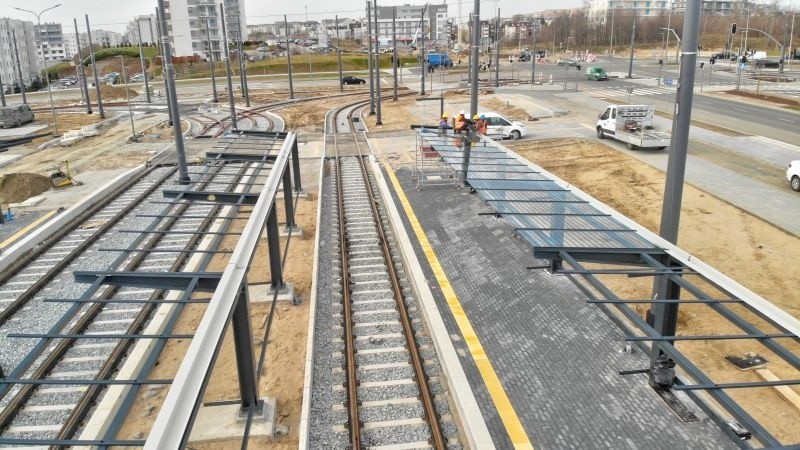 Prace związane z budową linii tramwajowej  są już na finiszu