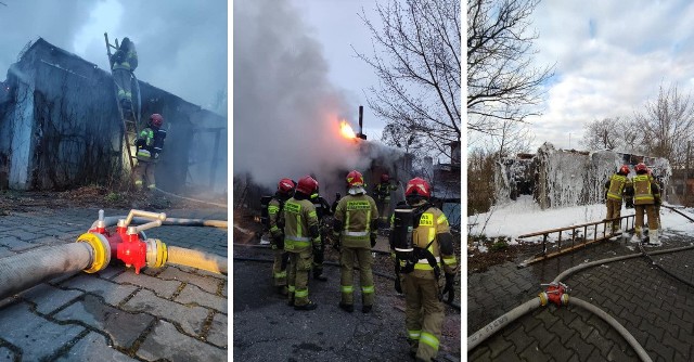 Choć pożar przy ul. Szosa Chełmińska w Toruniu wyglądał groźnie, to na szczęście nikt w zdarzeniu nie ucierpiał.