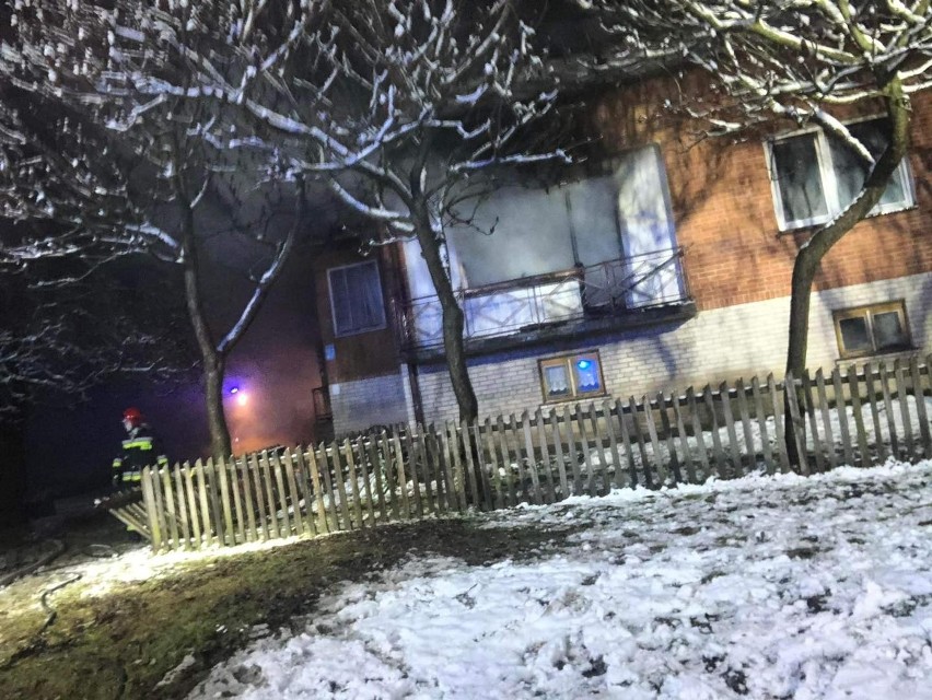 Pożar domu w Prusinowicach w gminie Waśniów