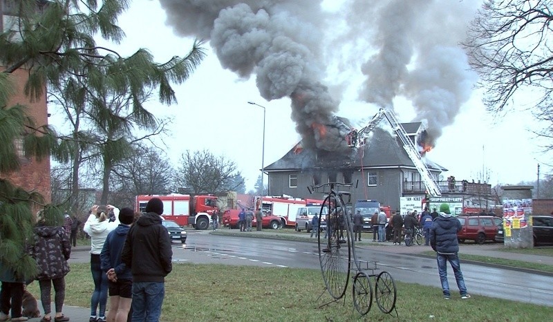 Pożar domu w Płotach