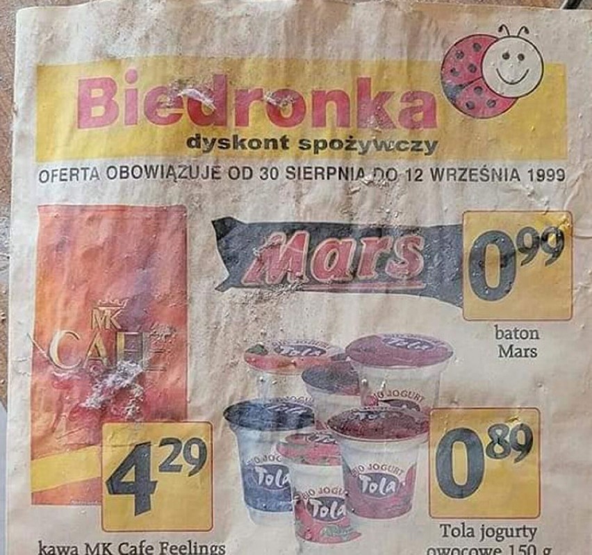 Gazetka Biedronki z 1999 roku...